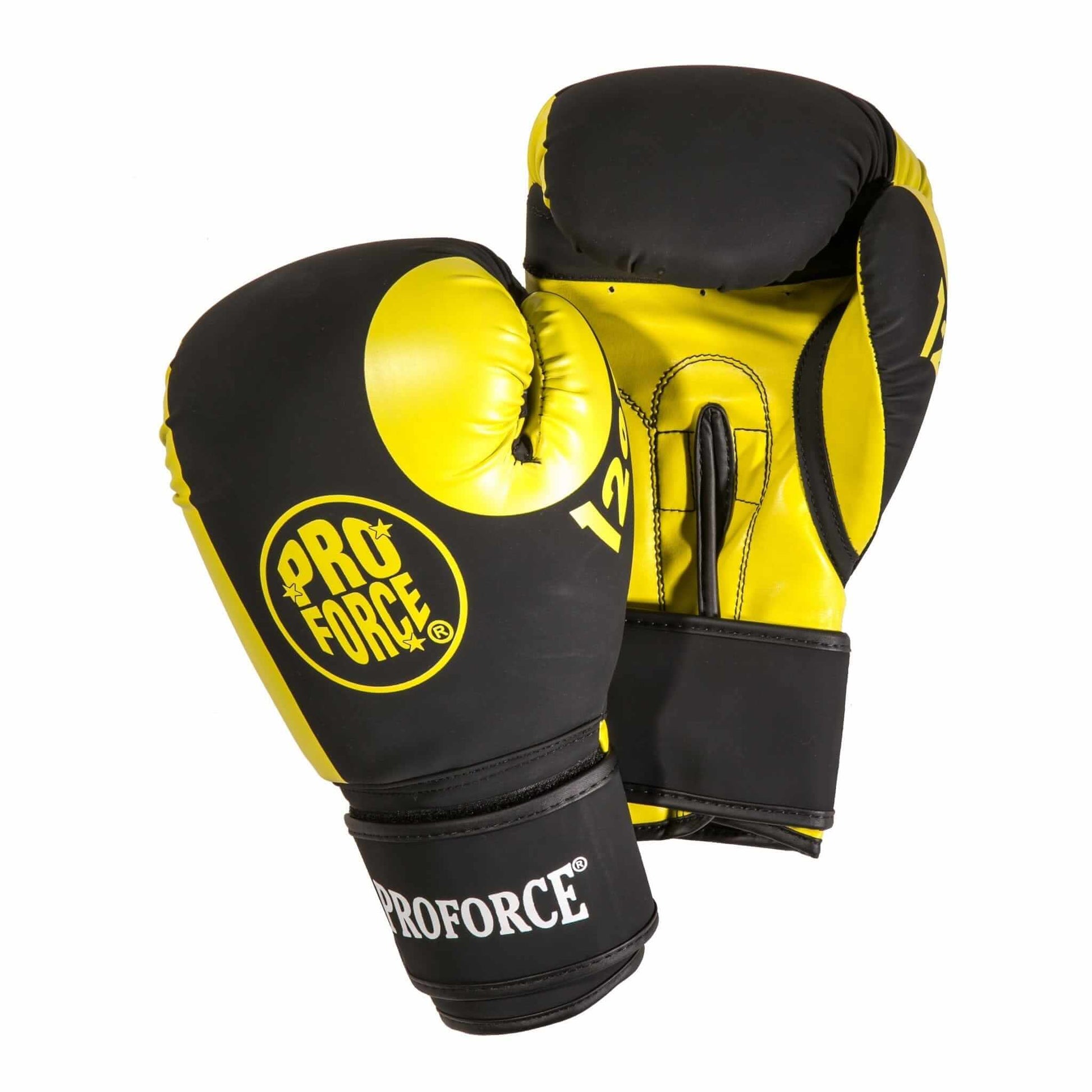 ProForce Sporting goods black/yellow ProForce Tactical Boxing Training Glove - 12oz kickboxing