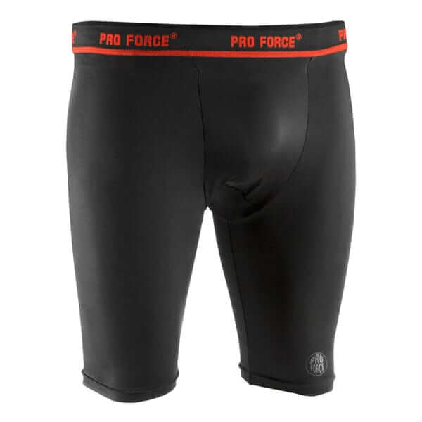 ProForce sporting goods boys small 20-23 inch waist ProForce Compression Shorts with Cup Black
