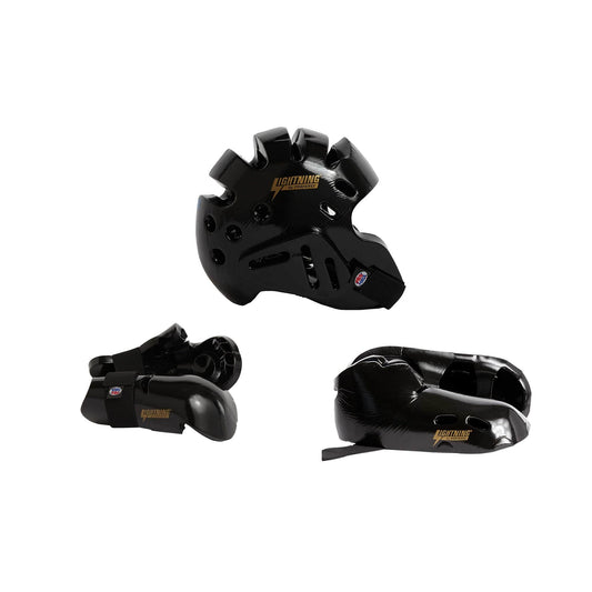 ProForce sporting goods ch xs/12-13 / Small ProForce Lighting 5 Piece Sparring Gear Combo Set BLACK