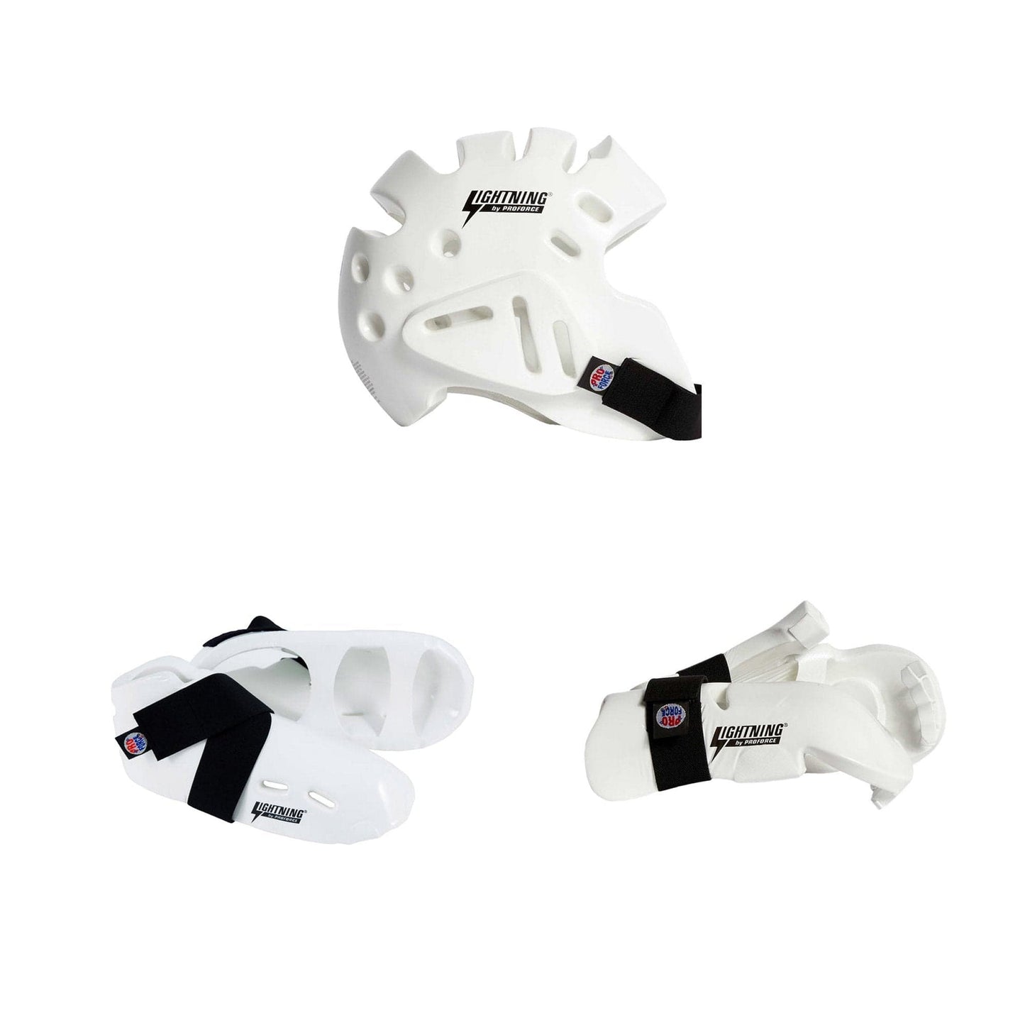 ProForce sporting goods ch xs/12-13 / Small ProForce Lighting 5 Piece Sparring Gear Combo Set WHITE