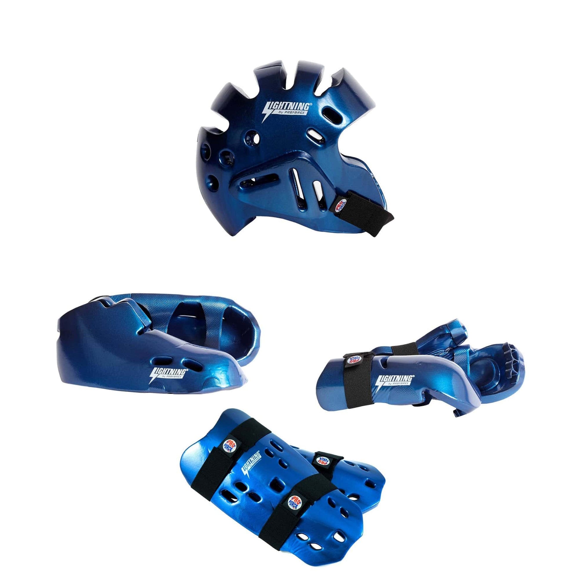 ProForce sporting goods ch xs/12-13 / Small ProForce Lighting 7 Piece Sparring Gear Combo Set BLUE