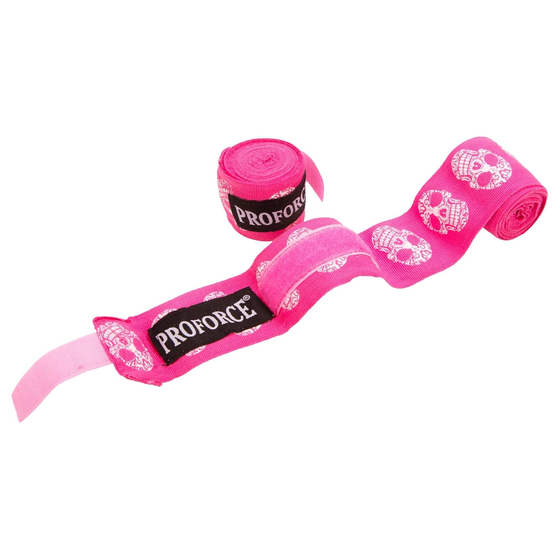 ProForce Sporting Goods pink sugar skulls ProForce Designer boxing Hand Wraps - 120 inch