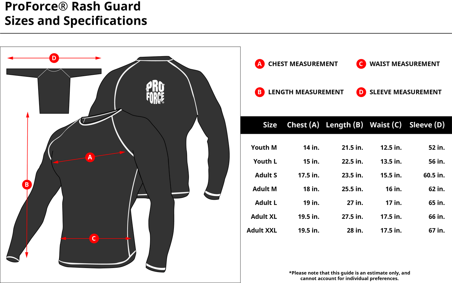 ProForce sporting goods ProForce II Long Sleeve Rash Guard MMA jiu jitsu