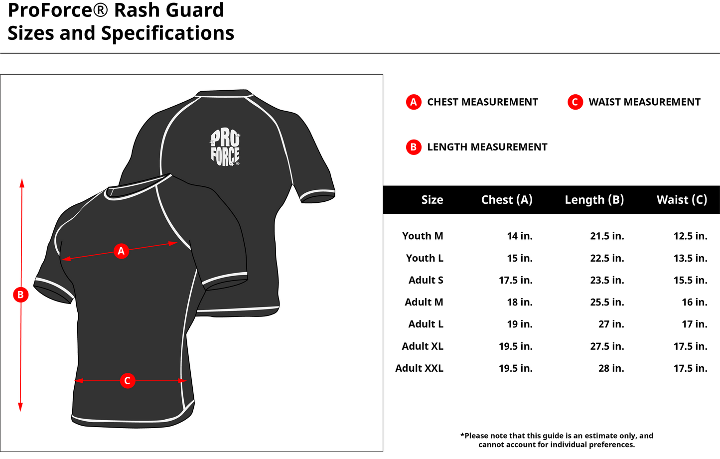 ProForce sporting goods ProForce II Short Sleeve Rash Guard mma jiu jistu