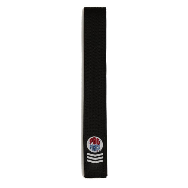 ProForce sporting goods ProForce IV 2 inch Double Wrap Black Karate Belt