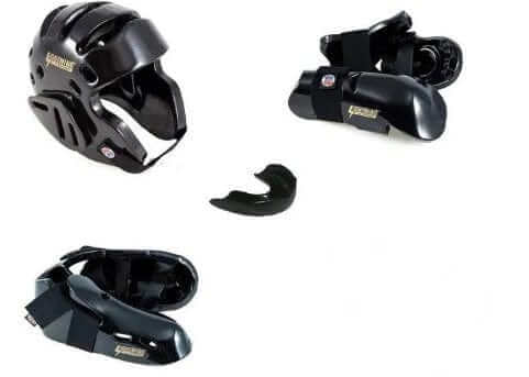 ProForce sporting goods ProForce Lighting 5 Piece Sparring Gear Combo Set BLACK