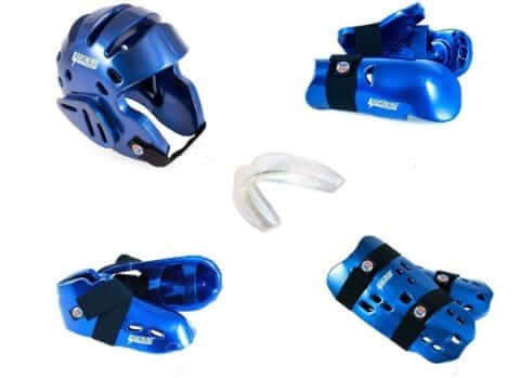 ProForce sporting goods ProForce Lighting 7 Piece Sparring Gear Combo Set BLUE