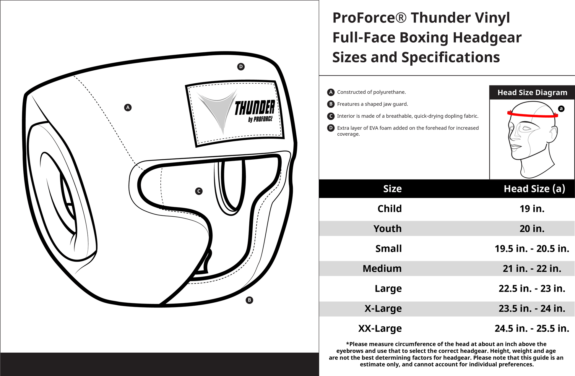 ProForce Sporting Goods ProForce Thunder Vinyl Full-Face Boxing Headgear Red