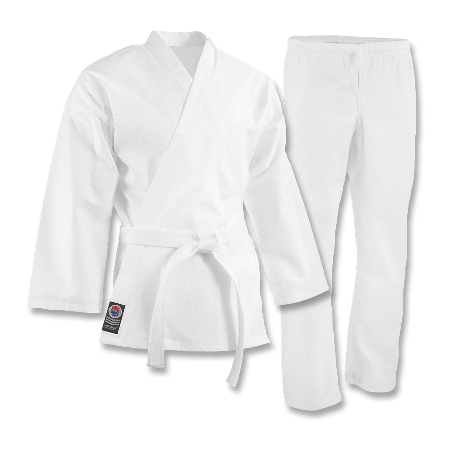 ProForce sporting goods White / 0000 ch-xxxs ProForce 5 oz Karate Uniform Elastic Drawstring Pants - 55/45 Blend