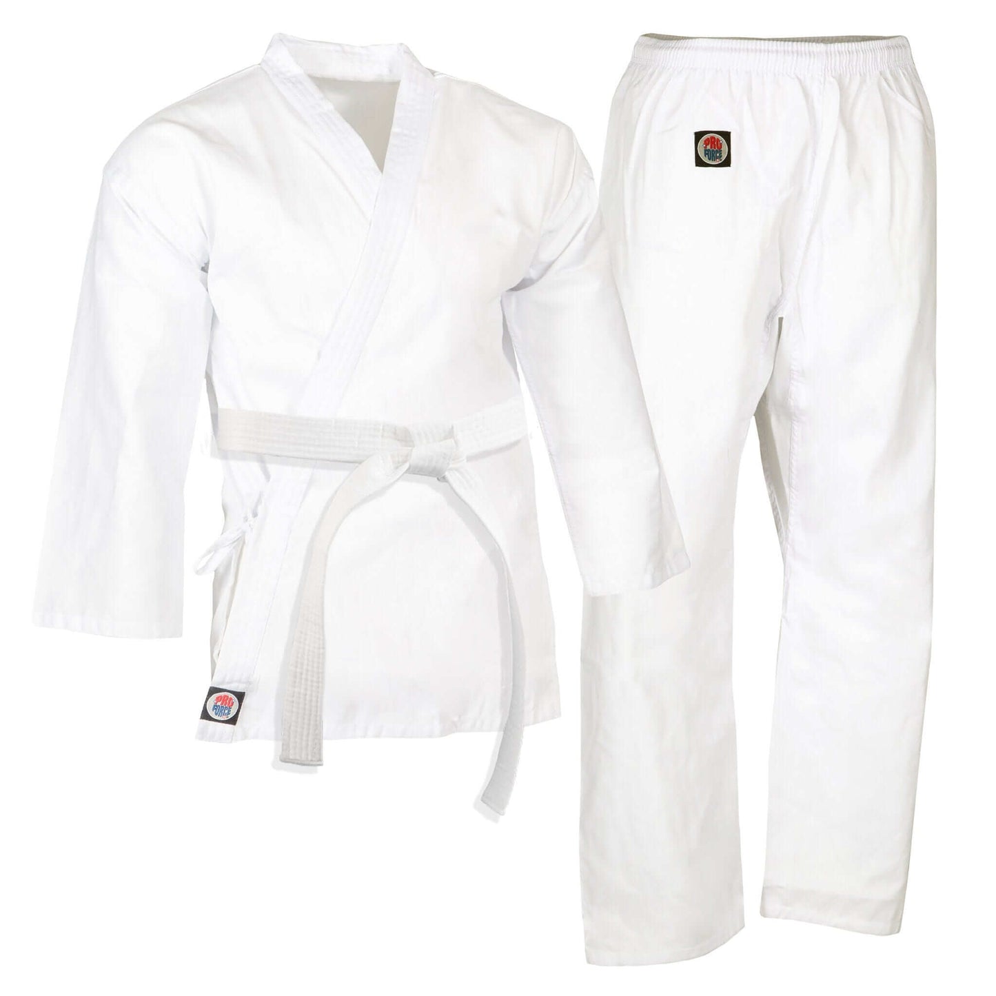 ProForce sporting goods White / 0000 ch-xxxs ProForce 5 oz Karate Uniform Elastic Drawstring Pants- 60/40 Blend
