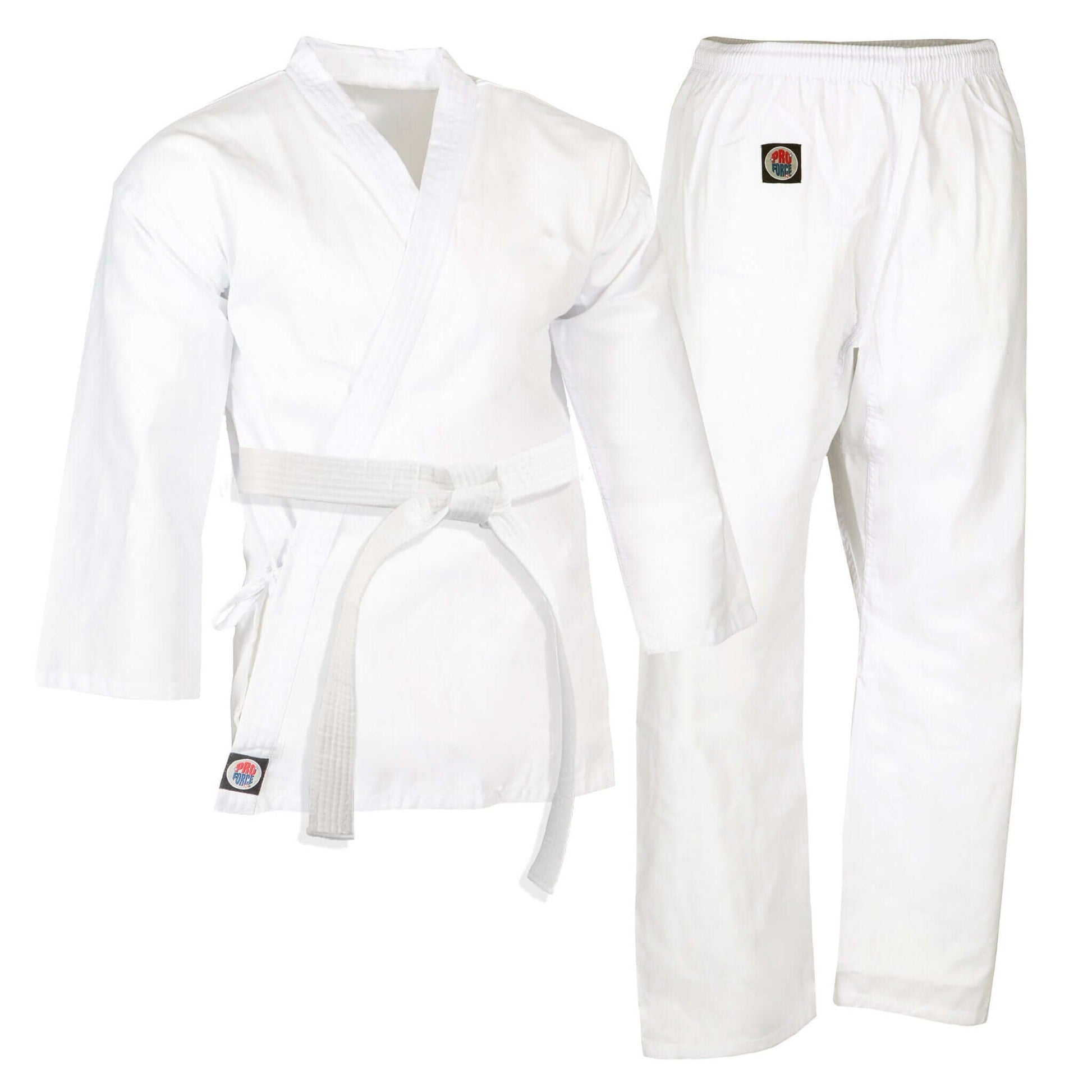 ProForce sporting goods White / 0000 ch-xxxs ProForce 5 oz Karate Uniform Elastic Drawstring Pants- 60/40 Blend