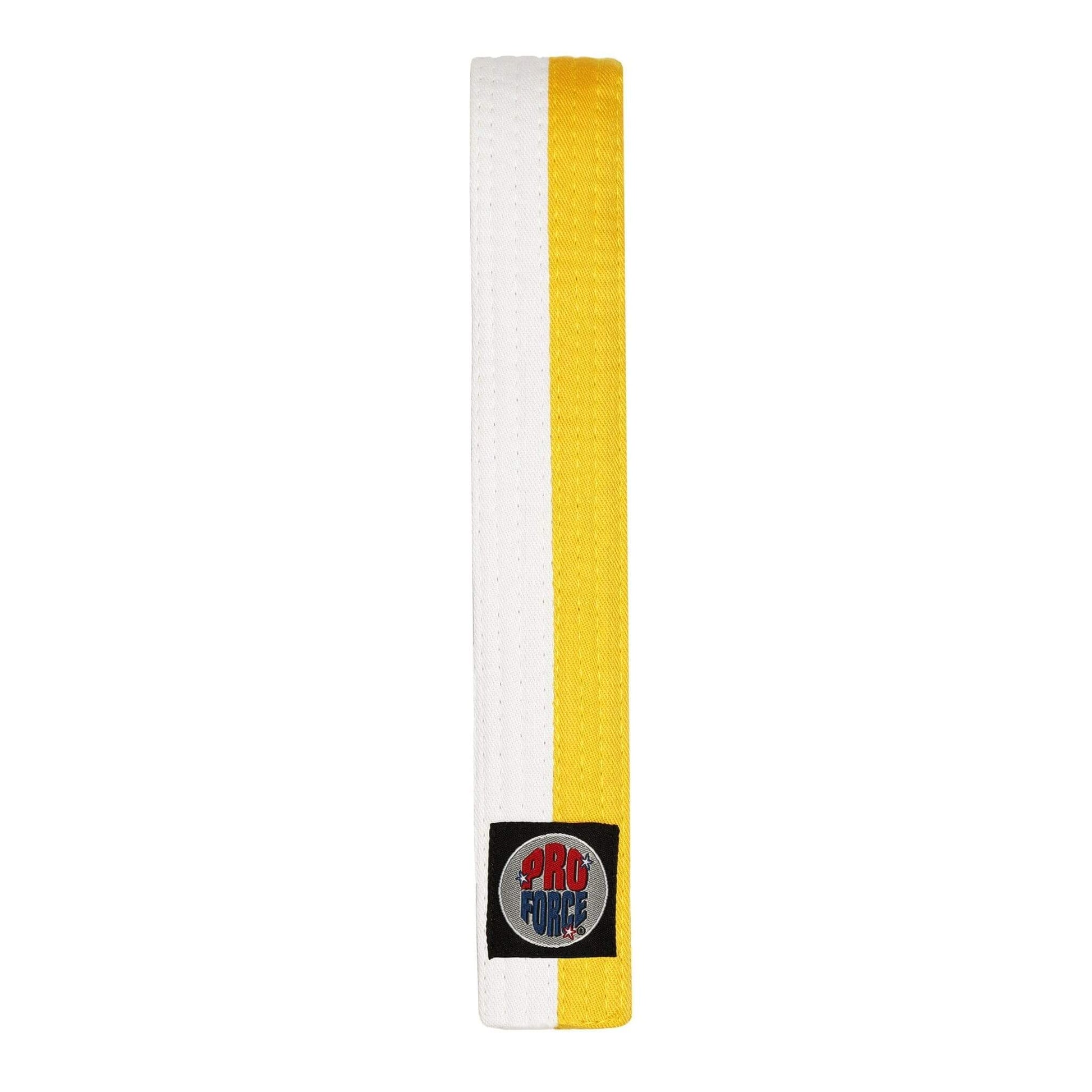ProForce sporting goods Yellow / 0 child Small ProForce 1.5 inch wide Double Wrap Two-Tone Karate Belt