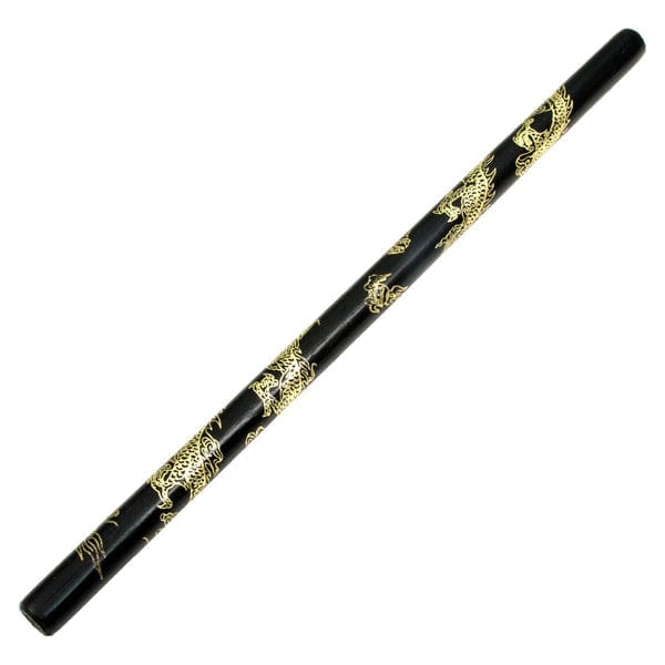 Black Escrima Sticks with Dragon kali
